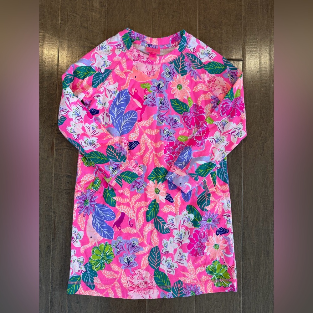 Girls Lilly Elephant Long Sleeve Dress